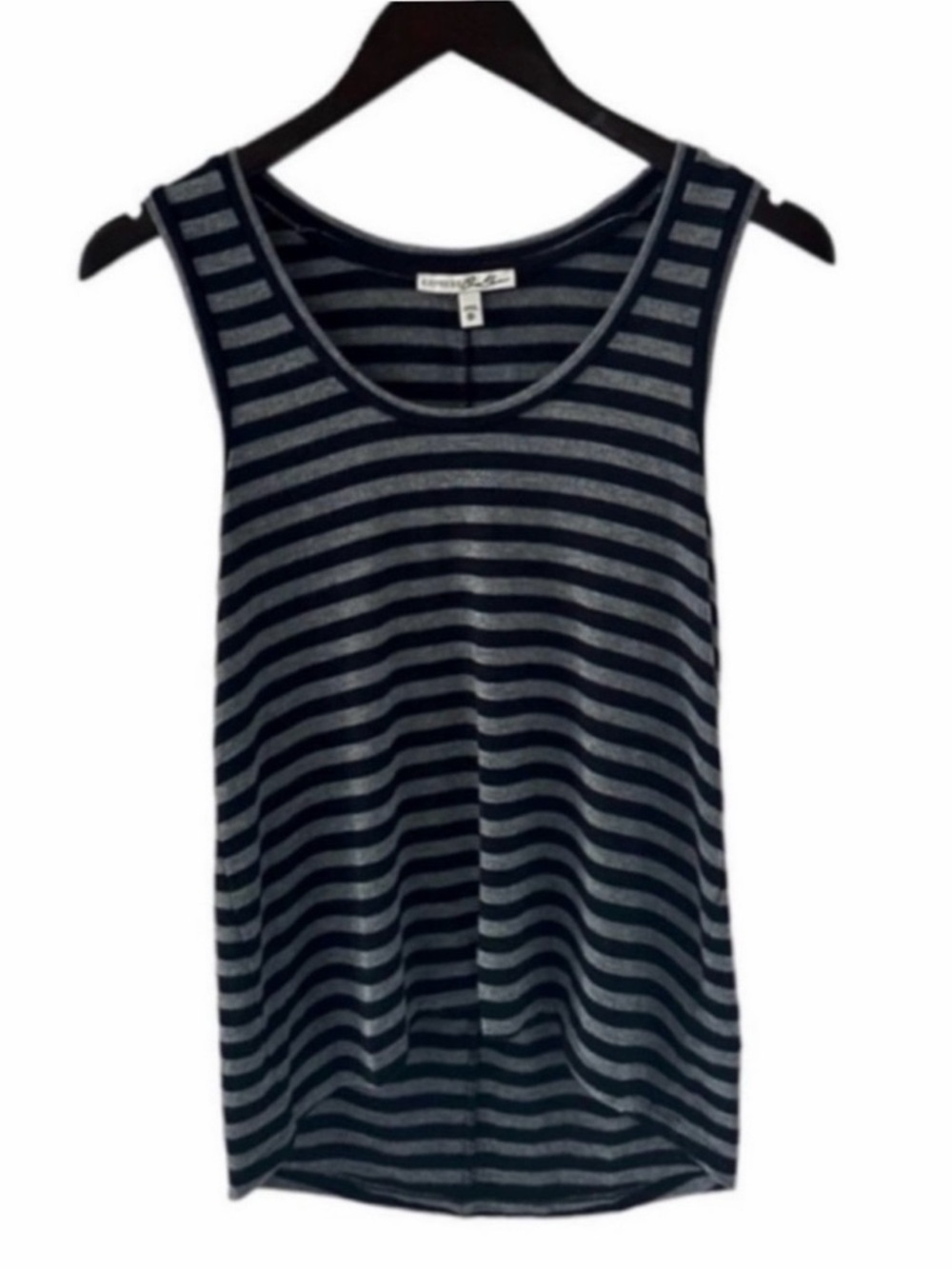 NEW Express Black and Grey Stripe Scoop Neck Tank Top Size XS